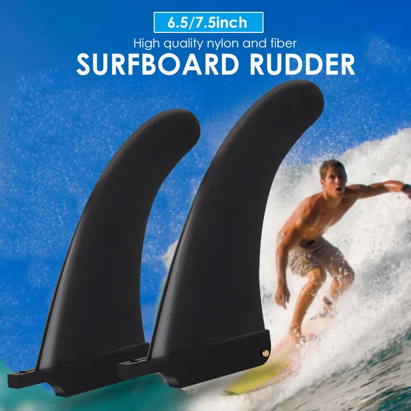 

Surfboard Fins Surf Fins Black Surfboard Rudder Water Sports Portable Beach Nylon Plus Fiber Practical