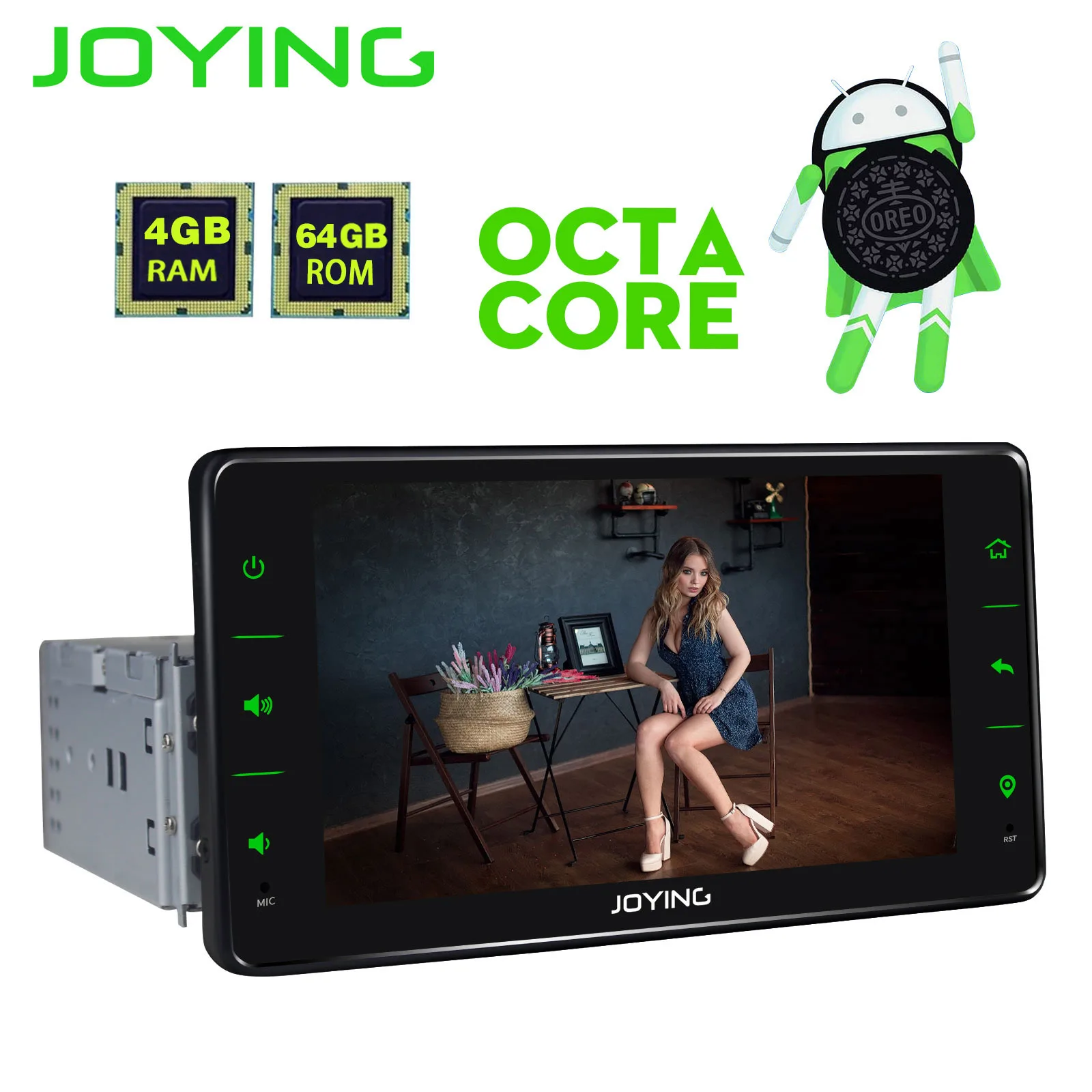 Clearance 6.2" Single Din Built-in DSP 4G Modem Zlink Head Unit Android 8.1 4GB+64GB Octa Core Car Stereo Radio GPS Navigation OBD Player 3
