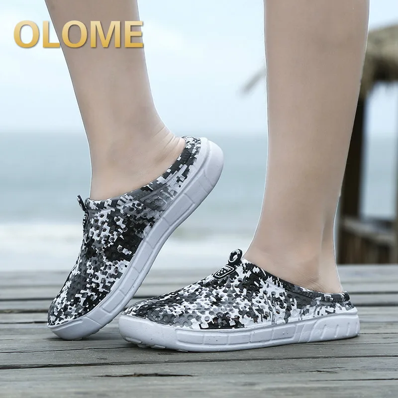 

Bird's Nest Slippers Men's Summer Lovers Beach Shoes Korean Edition Fashion Half Slippers Anti-skid Baotou Slippers