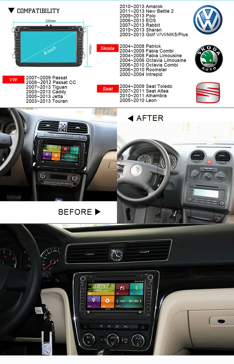 Cheap Car Multimedia player GPS 2Din Auto radio For Volkswagen POLO/PASSAT b6/golf 5/Skoda/Octavia/SEAT/LEON Radio RDS DVD auto motivo 0