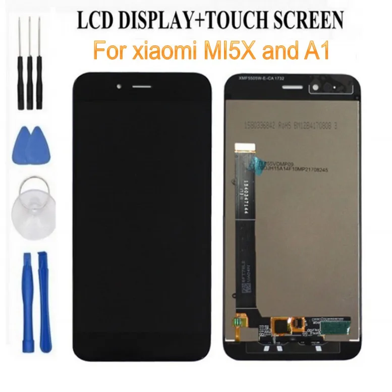 

LCD Display+Digitizer Touch Screen Assembly For Xiaomi MI5X replace display for Xiaomi A1 free tools as gift