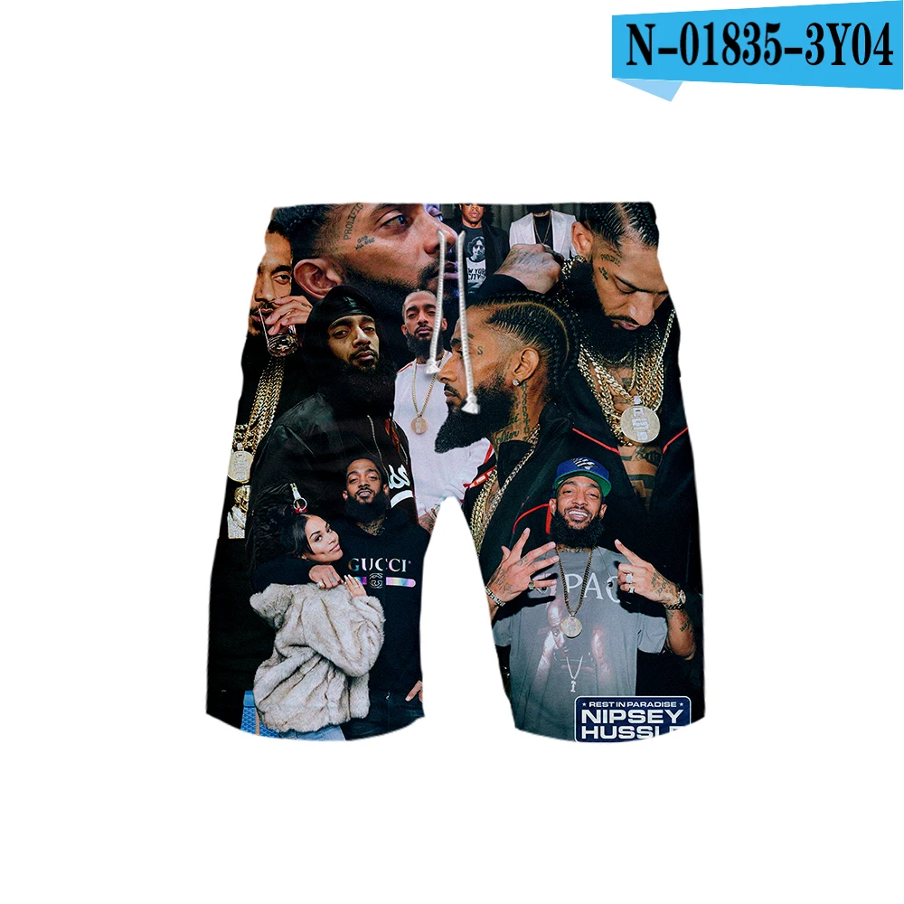 Nipsey hussle пляжные шорты Плавки летние новые быстросохнущие пляжные шорты подростковые хип-хоп Короткие штаны пляжная одежда - Цвет: A