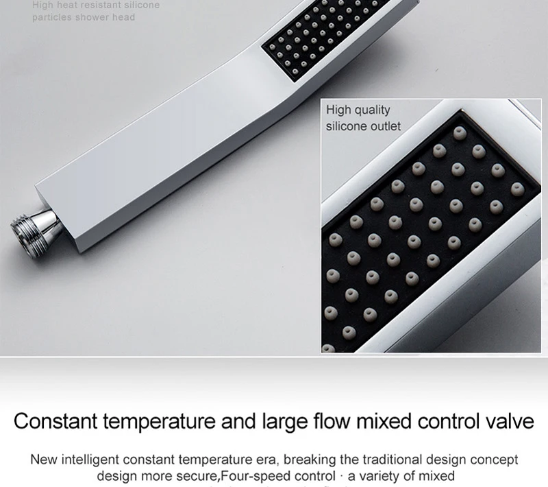 Waterfall LED Shower Faucet Set Contemporary  Bathroom Rain Shower Head  Side Spray  Large Water Flow Bath Valve (20)