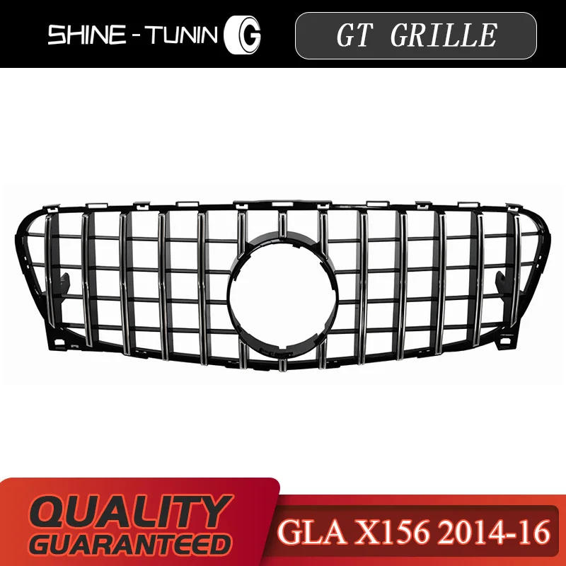 Передняя решетка подходит для M-B GLA GT GTR решетка GLA180 GLA200 GLA250 GLA45 GLA Класс-16 ABS X156 сетка - Color: silver