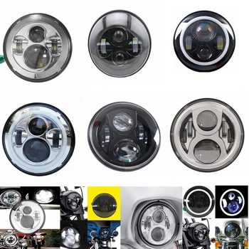 

7" Motor LED Headlight DRL For BMW KAWASAKI Honda Harley Ultra Classic Electra Street Glide FatBoy Heritage Softail Road King