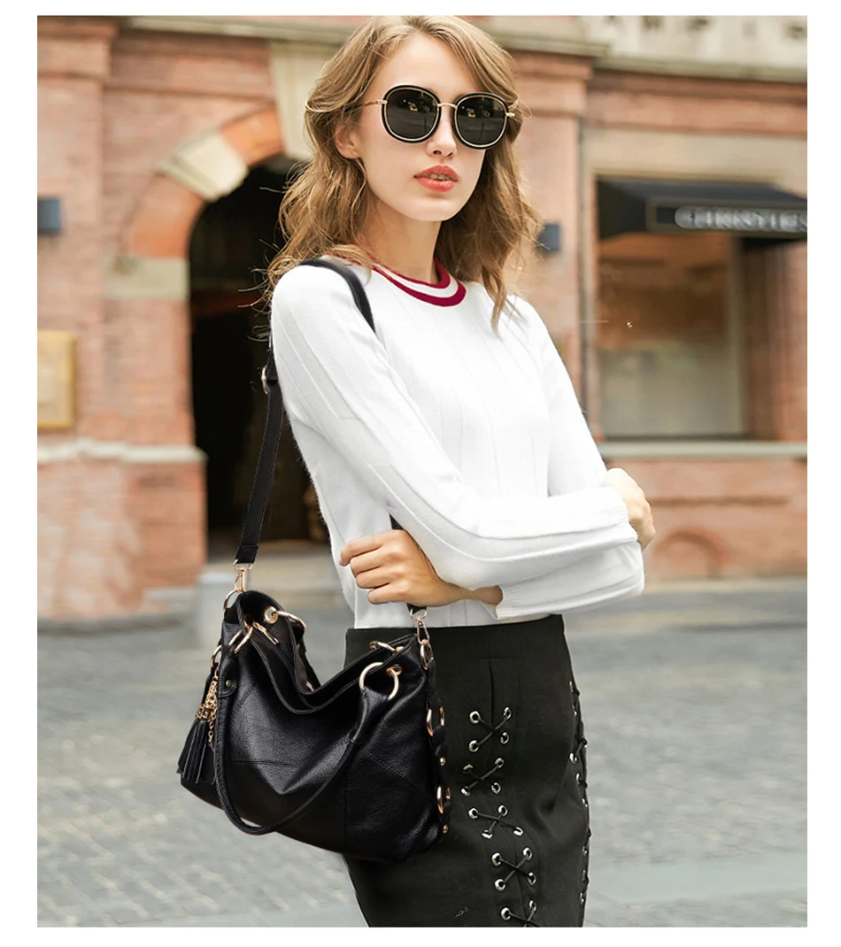 Роскошные дизайнерские женские кожаные сумки, винтажные женские сумки на плечо с кисточками, высокое качество, женская большая сумка-тоут