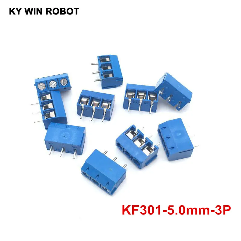 

10PCS KF301-5.0-3P KF301-3P Pitch 5.08mm KF301-3P Straight Pin PCB Plug-in 3 Pin Screw Terminal Block Connector