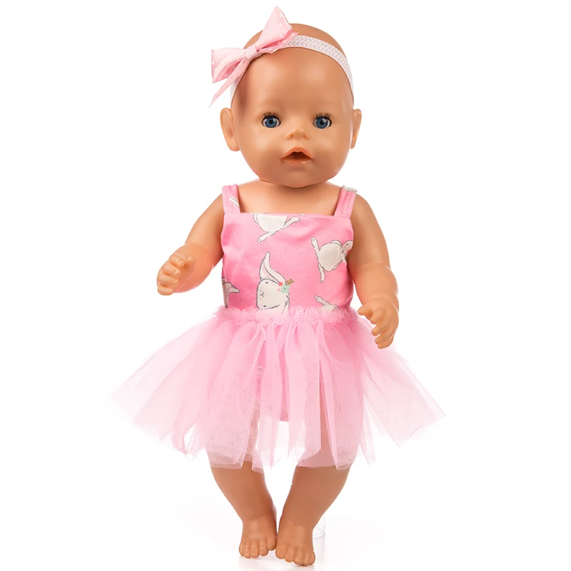 Colorful Dress Clothes Fit For born baby 43cm Doll Clothes Doll