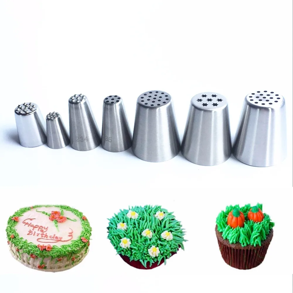  233 234 235 Russian Piping Nozzle Grass Cake Nozzles Tips 1 Pc Can