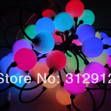 Для выведения токсинов, 40 шт 360 градусов 50 мм WS2821A DMX512 управления Светодиодный светодиодный пиксель света; молочный шар, полный цвет; DC12V вход; 0,72 W