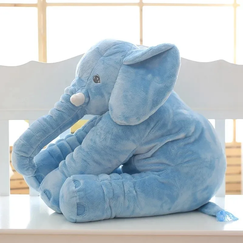 40/60 см слон плюшевая подушка, подушка для младенцев для мягкого хлопка для сна Мягкие Животные игрушки ребенка Playmate подарки для детей Wj346 - Цвет: Blue