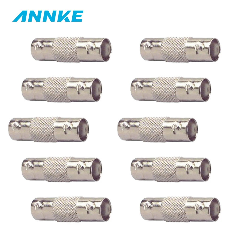 

ANNKE 10pcs BNC Female To Female Inline Coupler Coax BNC Connector Extender For CCTV Camera Security Video Surveillance System