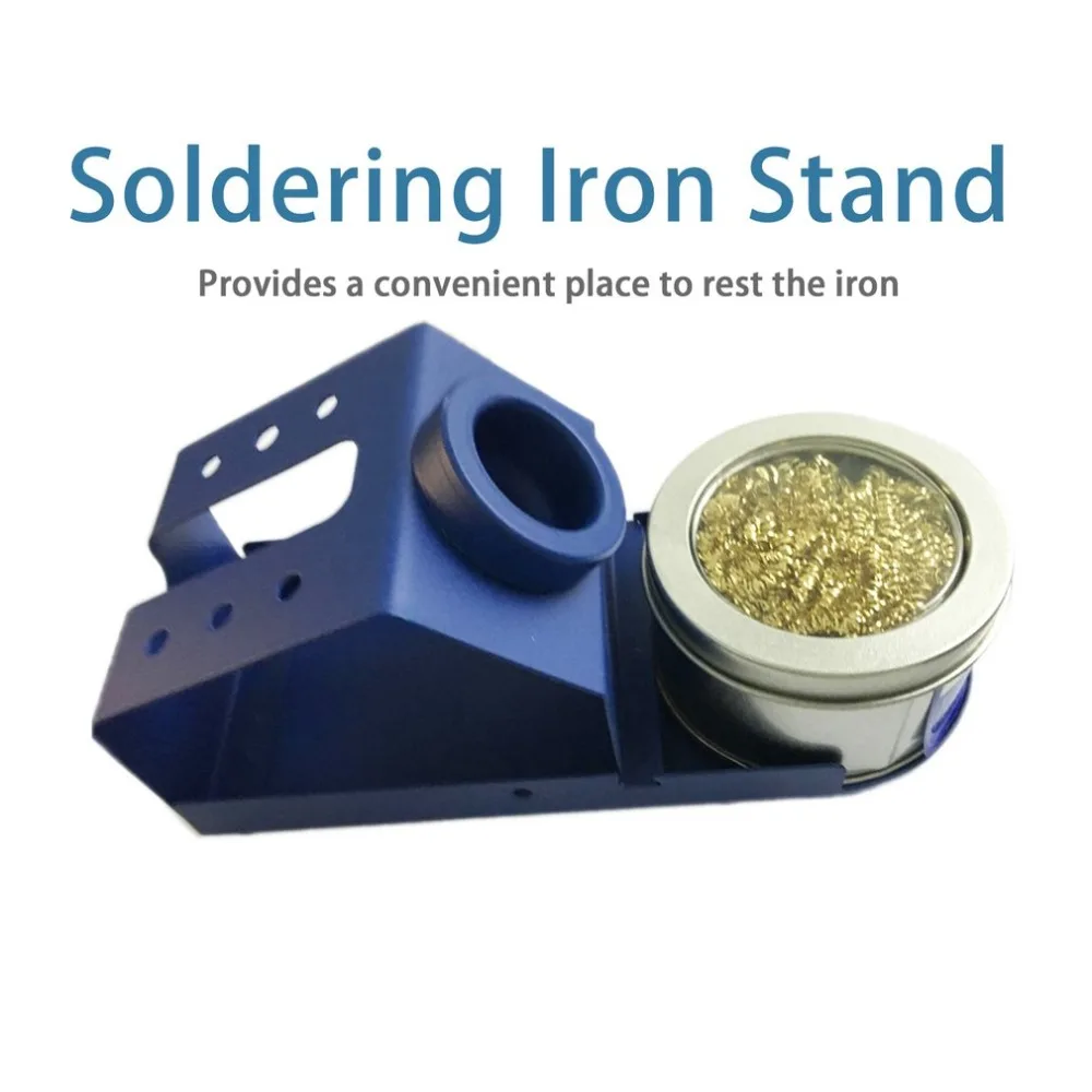 Soldering Iron Stand with Tip Cleaner Bakelite Ring Provides a Convenient Place to Rest the Iron