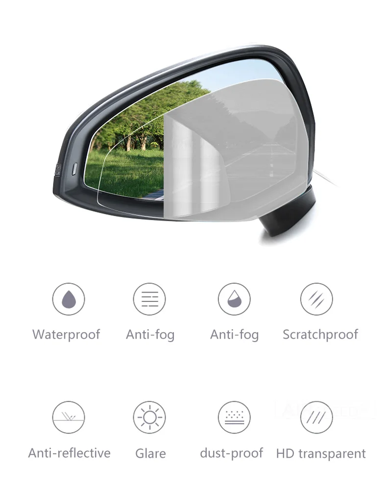 Car Rearview Mirror Protective Film Anti Fog Glare Waterproof Film for Skoda Karoq Kodiaq GT Kamiq Octavia Superb Accessories (4)