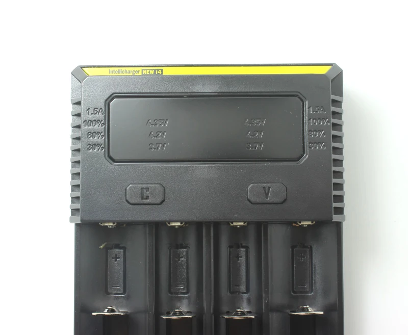 Оригинальное зарядное устройство Nitecore NEWI4 Digi Зарядное устройство 18650 14500 16340 26650 ЖК-дисплей Li-Ion Зарядное устройство 12 V Вход порт для зарядки через для AA, AAA, Батарея Зарядное устройство