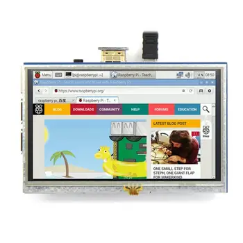 

5 Inch Touch LCD Screen Display Mini PC for Raspberry Pi 1/2/3 Model B+ B USB Capacitive Touch screen