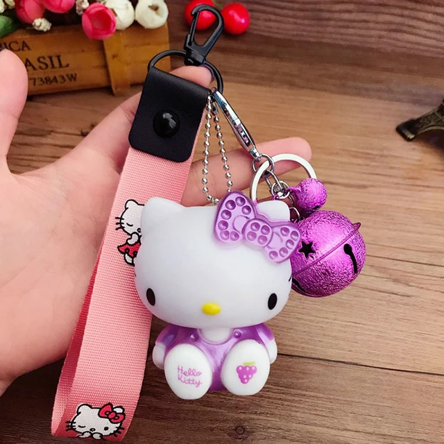 Buy Hello Kitty Women Keychain Key Holder Cute Cartoon Cat Key Chains DIY Wrist
