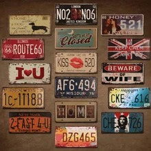 Мотоциклы бар номер автомобиля лицензионный металлический оловянный знак винтажный домашний декор живопись бар пластины с ретро рисунками для гаража, кафе плакат на стену железная пластина табличка