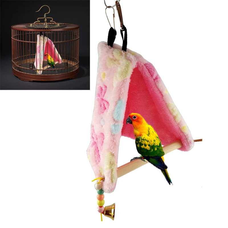 

Bird Parrot Plush Hammock Cage Snuggle Happy Hut Tent Bed Hanging Bunk Toy Hanging Cave Swing Toys New Birds Supplies