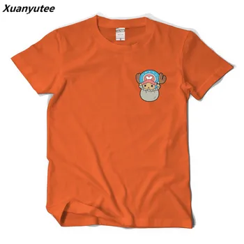 

Xuanyutee One Piece Anime Fan T shirt Homme Print Luffy Zoro Nami Tony Chopper Short Sleeve O-neck Cotton Casual 2XL T-shirt Men