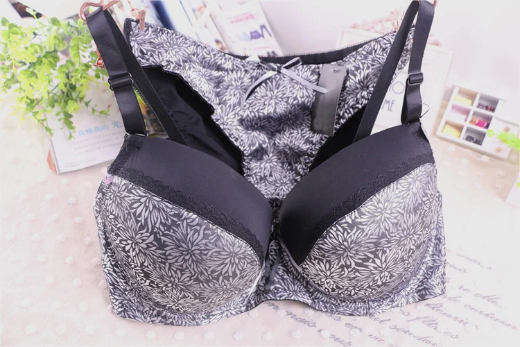 Sujetadores de sólida 40F 40E 38E 38F 38DD 36F 36E 36DD 34F 34E mujer, Conjunto de sujetador de realce, sujetador floral de encaje sexy, tops de bh B3-