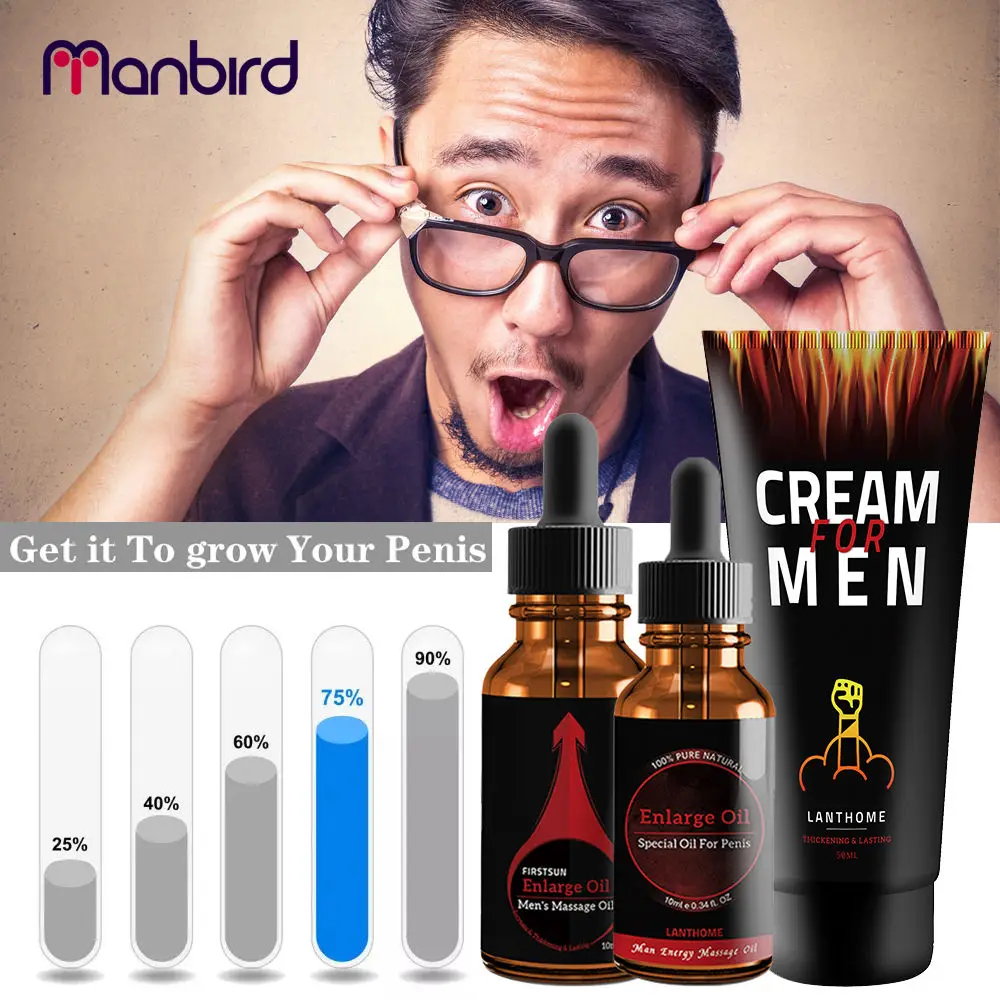 Manbird Big Dick Penis Enlargement Cream Essential Oil Gel Men Cock
