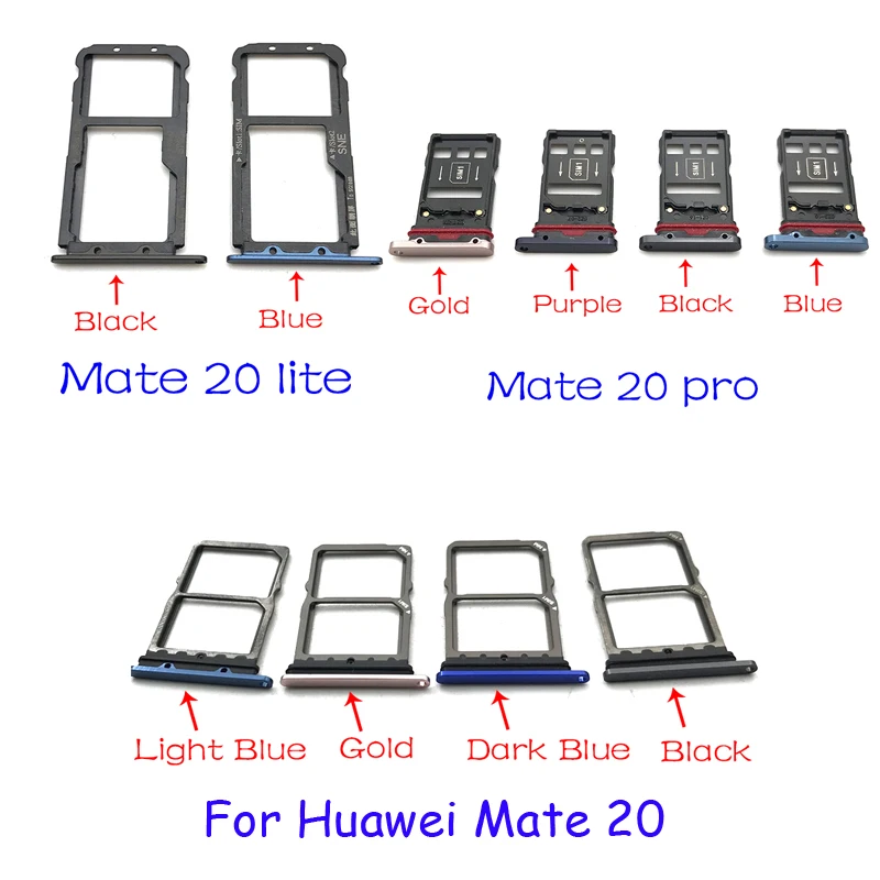 

For Huawei Mate 20 Lite Pro X 20X Micro Nano SIM Card Holder Tray Slot Holder Adapter Socket