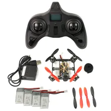 Feichao Mini Tiny QX80 FPV DIY Drone with 5.8G 25mW Camera 80mm Carbon Brushed Indoor RC Quadcopter RTF Assemble Kit Full Set
