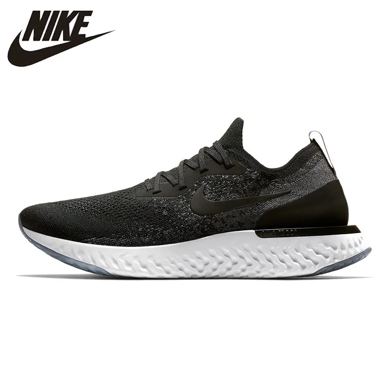 Nike Epic React Flyknit Men's Running Shoes, Black, Non Slip Breathable