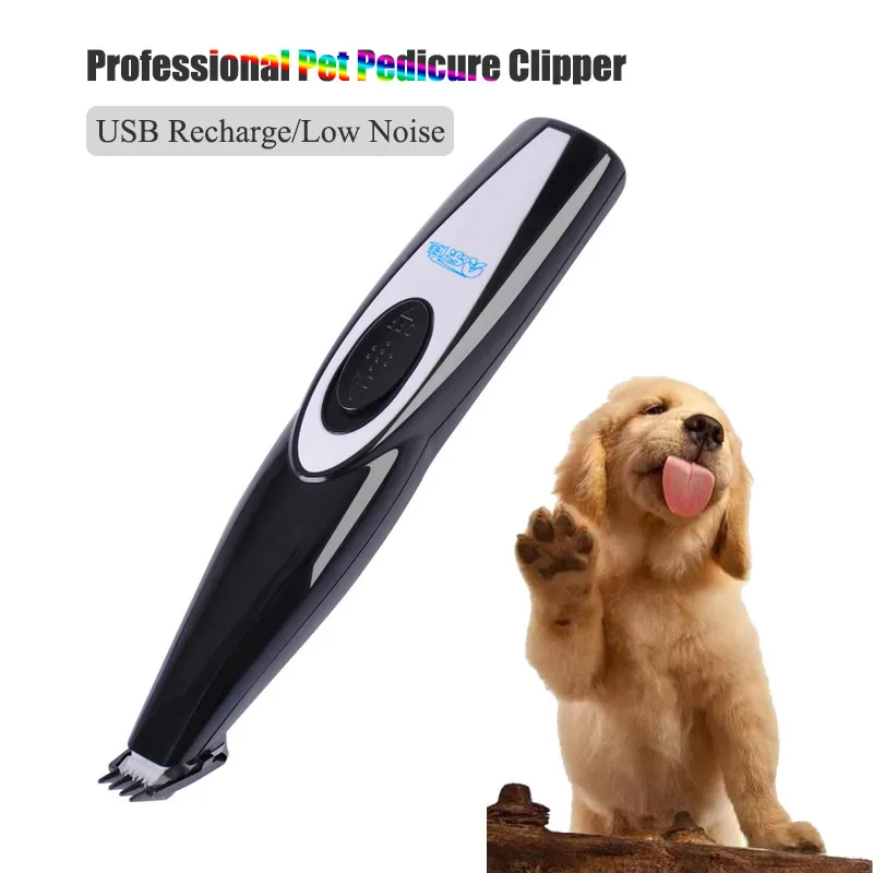 

Professional Pet Pedicure Clipper USB Rechargeable Dog Cat Hair Trimmer Feet Ear Hair Cutter Machine Shaver Grooming Kit