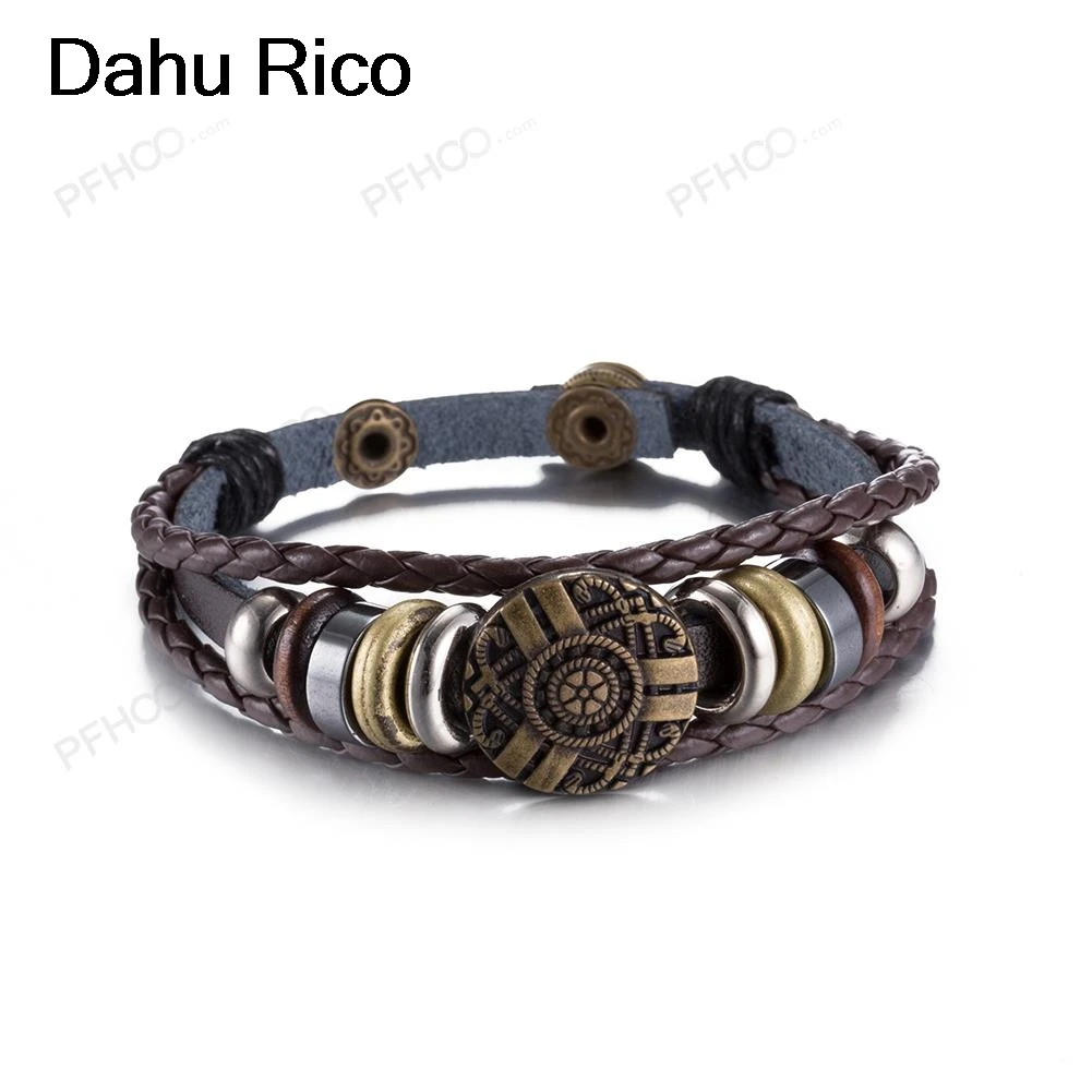 Pulsera de lujo para hombres, brazalete estilo bohemio, para graduación, liverpool, drusa|Pulseras de amuleto| - AliExpress
