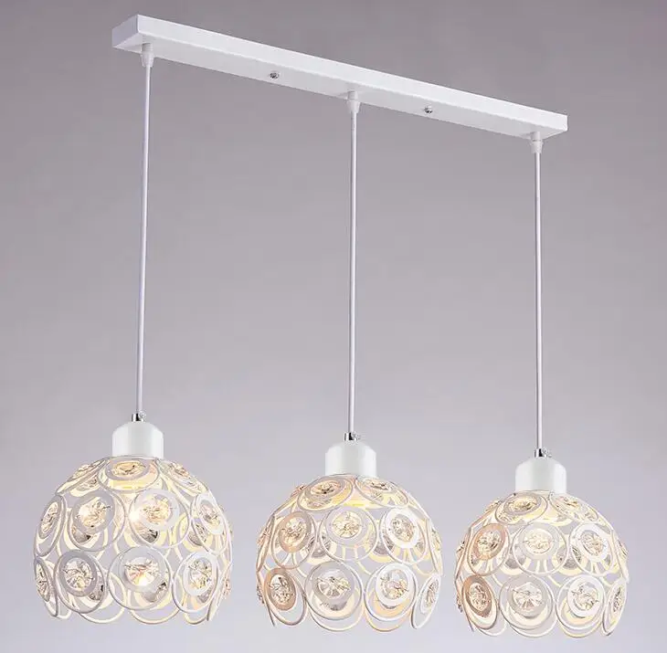 Crystal lamp restaurant Pendant lights creative personality modern simplicity bar dining room dinin lighting Lampshade(Dia:20cm) bathroom ceiling lights