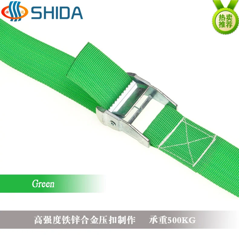 

1pcs 5cm * 1.5Meters Metal Cargo Lashing Polypropylene Webbing Strap, Hold Ratchet Tie Down with Cam Buckle Winch Strap