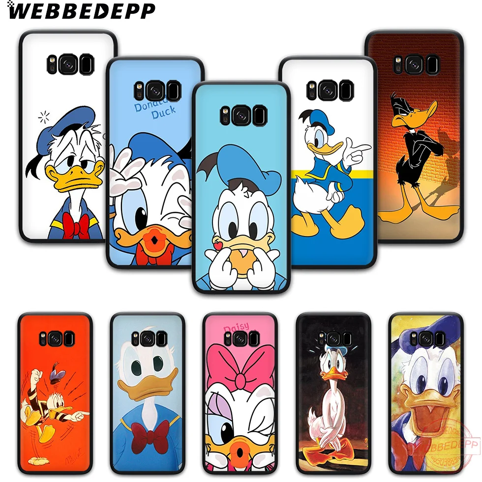 WEBBEDEPP Donald Duck Soft Phone Case for Samsung S6 S7 Edge S8 S9 S10 Plus J4 J6 J7 J8 Note8 9 10 |