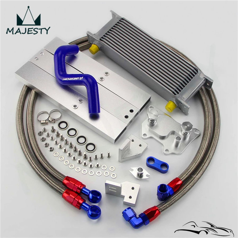 13 Rows AN8 Oil Cooler Kit Fits VW Golf MK7 GTI Engine EA 888III on