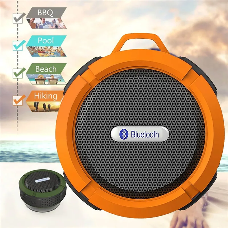 

Wireless Portable Waterproof Bluetooth Outdoor shower sports column parlantes Mini loudSpeaker with TF Card reader lordzmix
