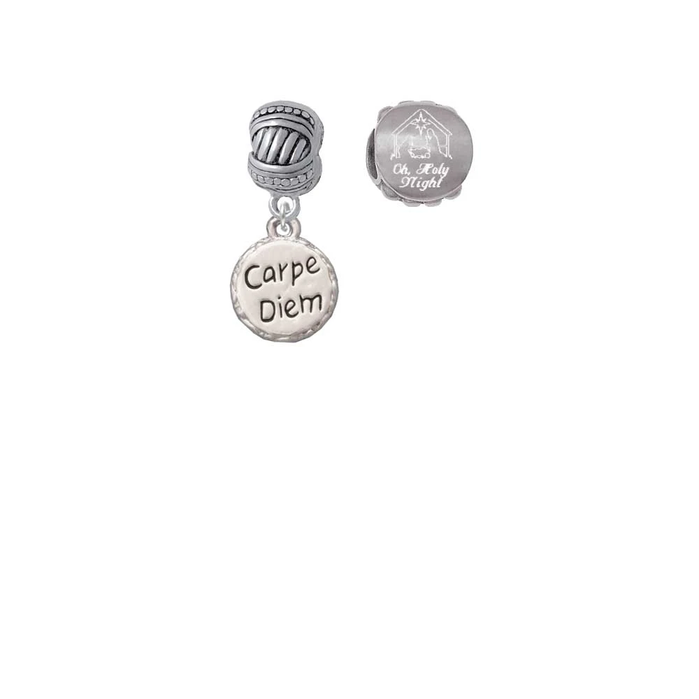 Carpe Diem Circle Come Let us Adore Him Charm Beads (Set of 2)