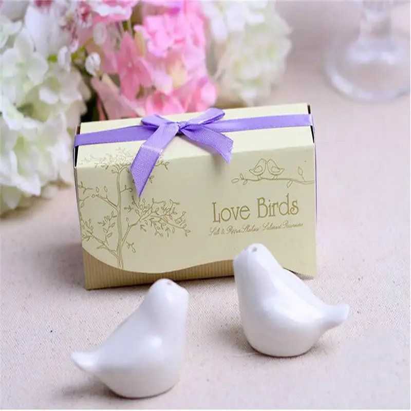 50sets+wedding favor love birds salt and pepper shakers bridal shower