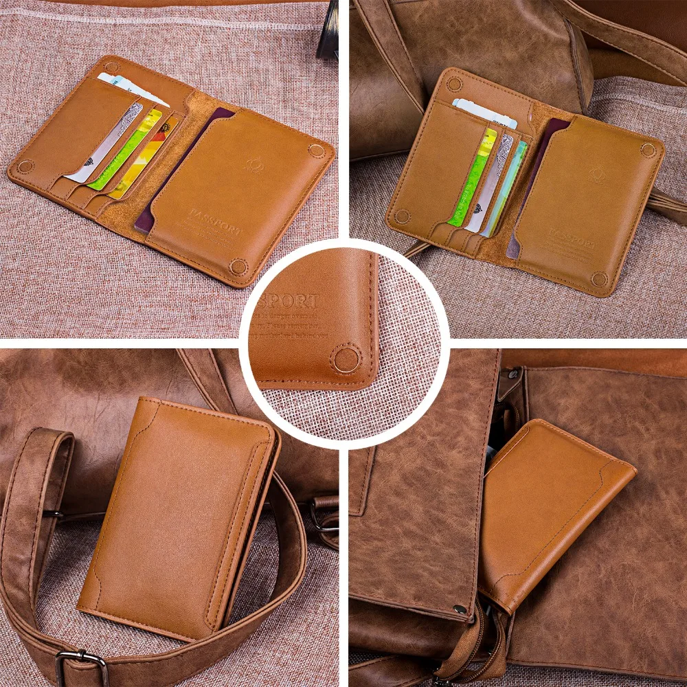 Модный женский и мужской держатель для паспорта дорожный кошелек кожаный чехол