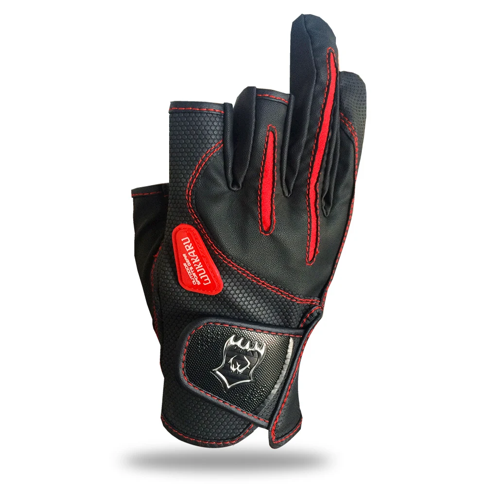 WK 04 2017New Top Quality Outdoor Sports Fishing Gloves 3fingers cut