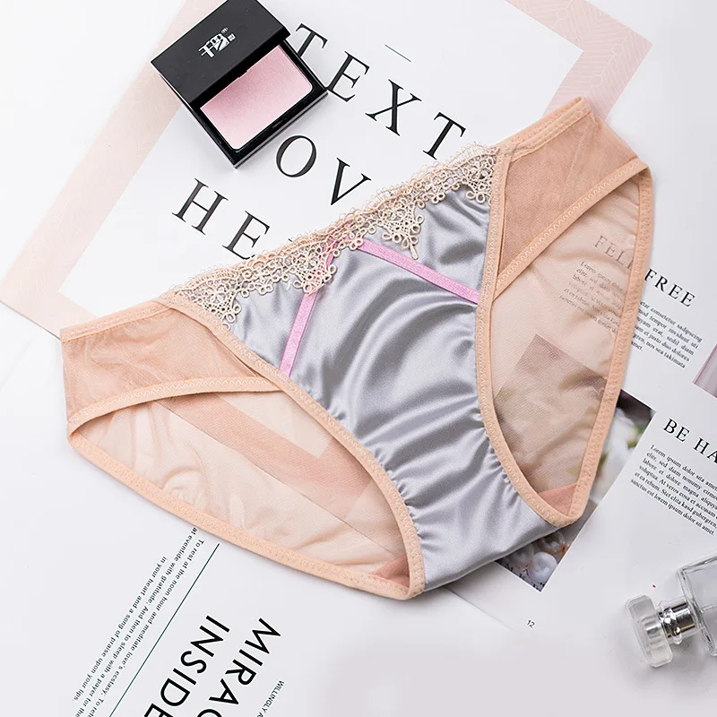

Women's Sexy Transparent Panties Female Lingerie Breathable Briefs Sexy Underwear Women Cotton Crotch Intimates Lace Panties