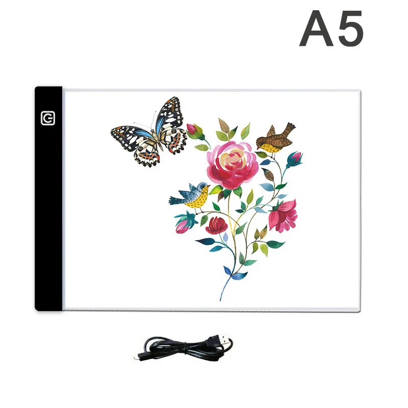 

DUOYISHANG 3 Level Dimmable Led Light Pad,Tablet,Tools,Diamond Painting Accessories,Diamond Embroidery Eye Protection A5 Size