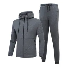 Новинка, мужская спортивная одежда, осень-зима, плотные комплекты, пальто с капюшоном, повседневный спортивный костюм, Мужская толстовка+ штаны, теплый мех внутри, размер L-4XL