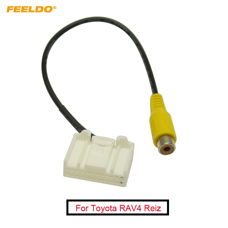 

FEELDO 10Pcs Car Rear Camera Parking Video Reversing RCA Cable Adapter For Toyota RAV4 Reiz Radio Head Unit #5666