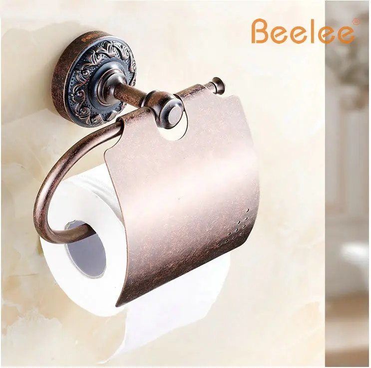 Beelee BA7510AC Antique Brass Wall-mounted Toilet Roll Holder,roll holder toilet paper holder tissue box s bath hardware