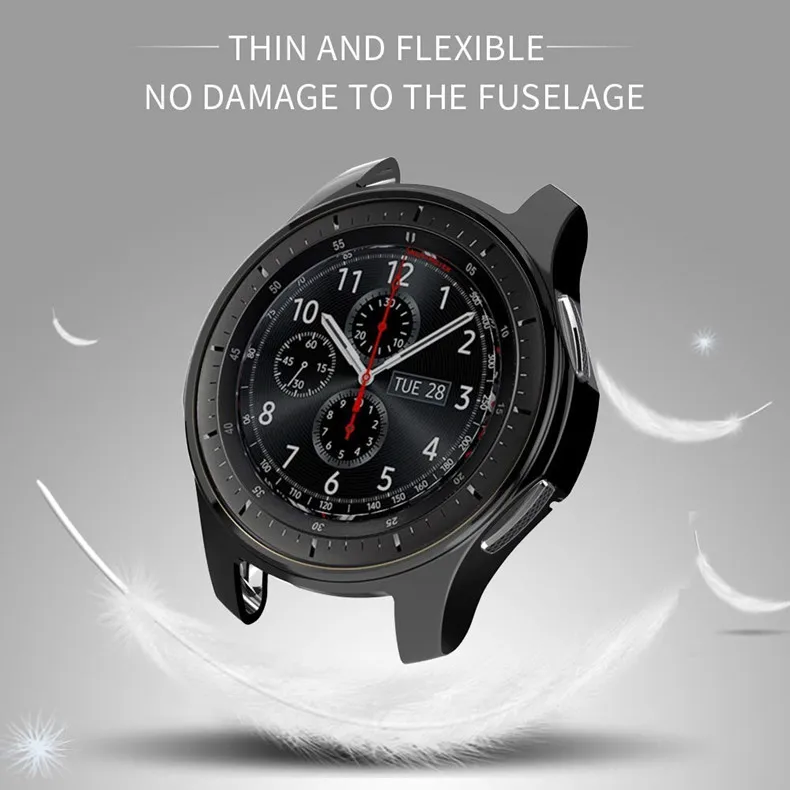 Case For samsung Galaxy Watch 46mm 42mm Gear S3 frontier strap TPU plated All-Around bumper shell frame Accessories