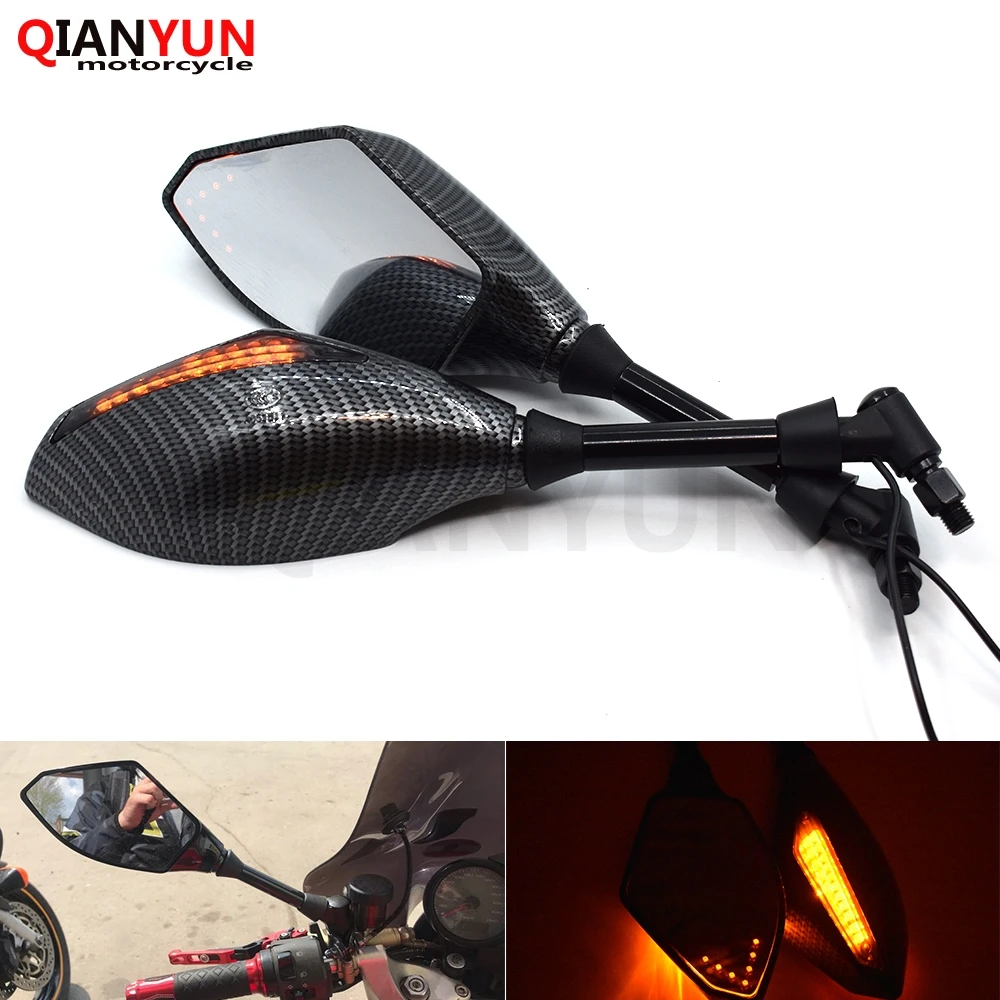 

Universal 10 mm motorcycle LED turn signal rear view mirror side mirror for BMW K1600 K1300 K1200S R1200R R1200S R1200ST R1200GS