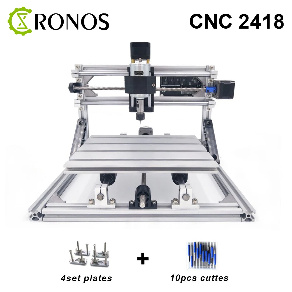 CNC 2418 с ER11 гравировальный станок ЧПУ фрезерный для печатных плат резьбы по дереву