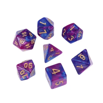 

7pcs Polyhedral Dices Number Game board game Dice Sets