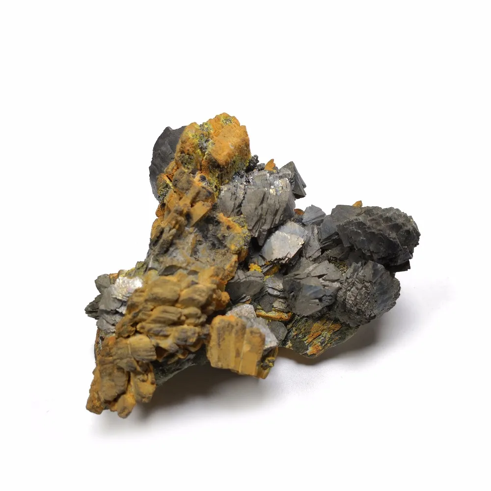 379 г натуральный камень и кварц Arsenopyrite ilvaite руды образец Кристалл D3-21
